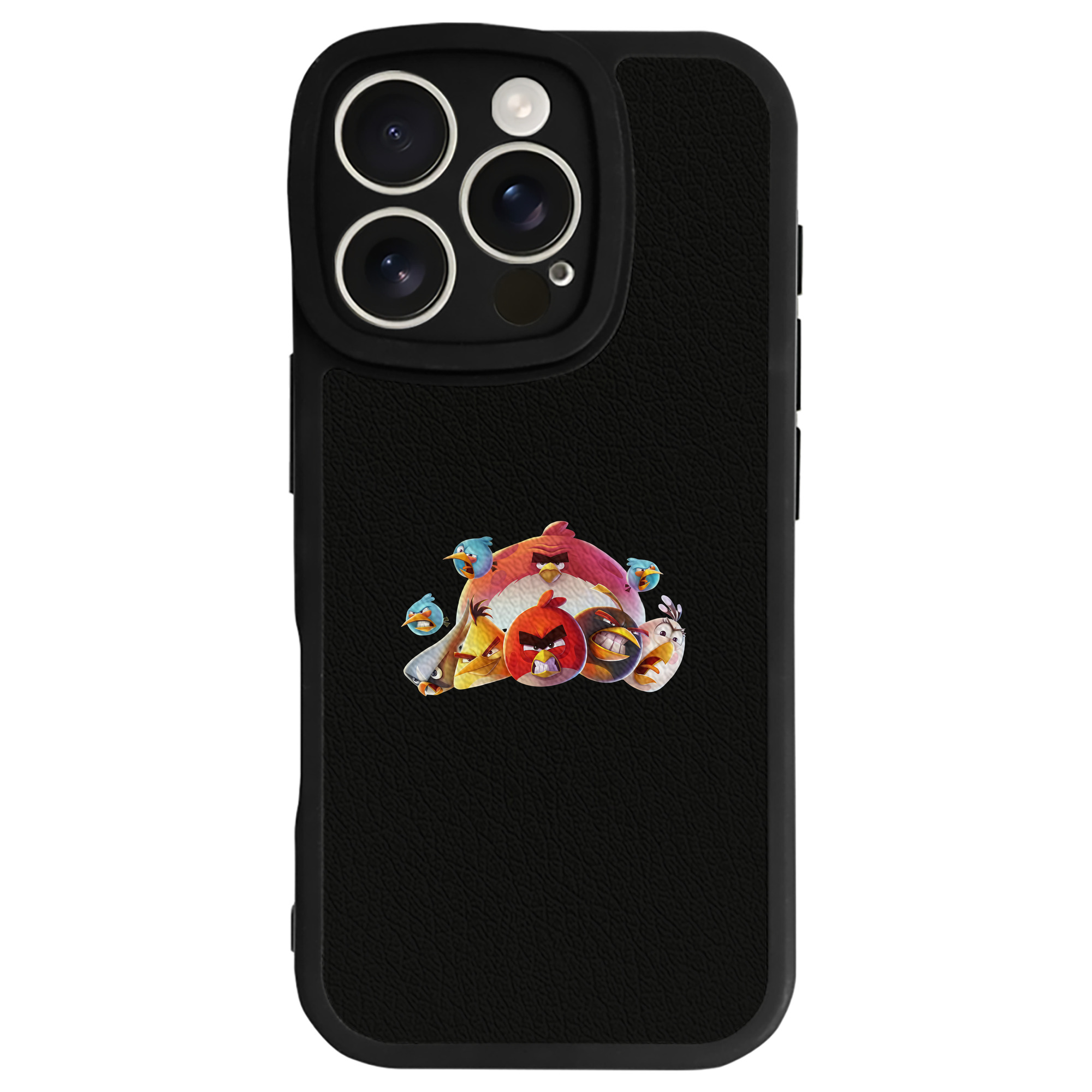 （画像用） Angry Birds アングリーバード 【iPhone 16シリーズ対応】シリコンスマホケース（レザー調） 材質：シリコン